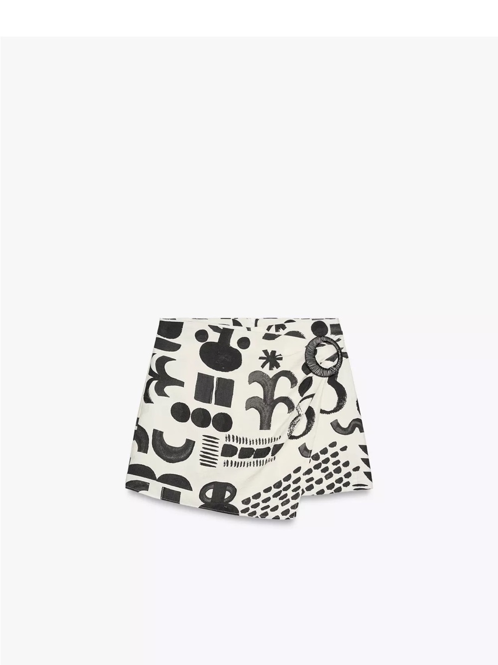 ZARA printed buckle mini skort